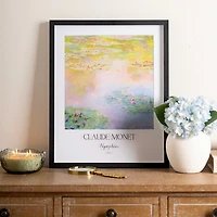 Monet Water Lilies Poster Framed Art Print