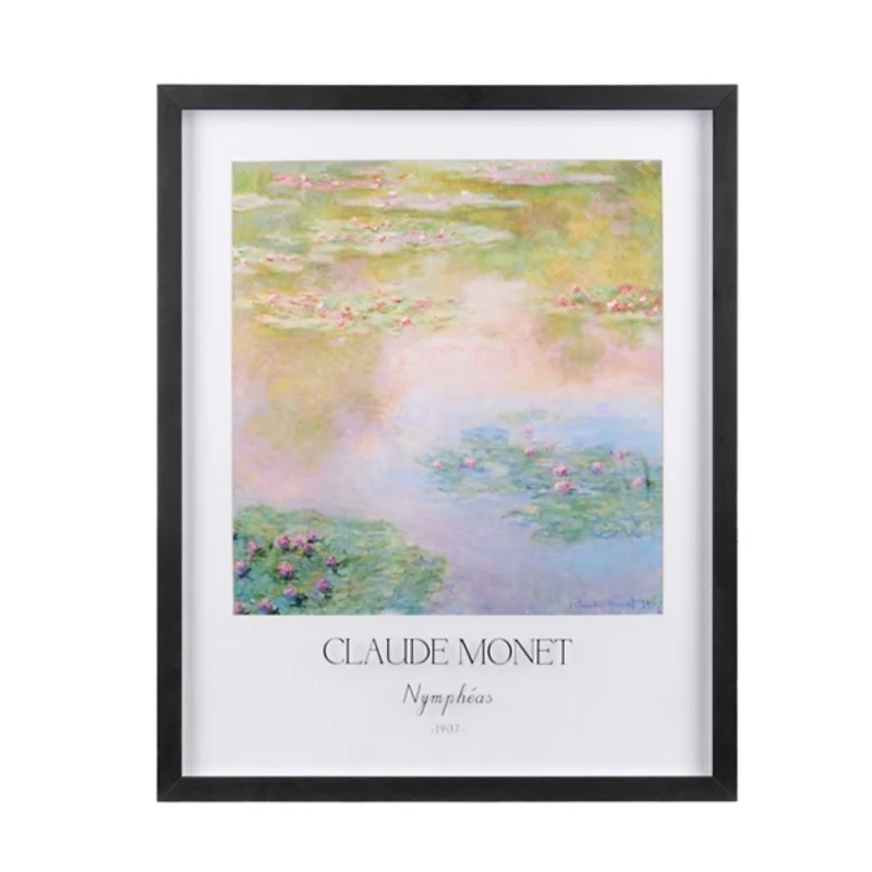 Monet Water Lilies Poster Framed Art Print