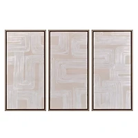 Lines in the Sand Framed Canvas Prints, Set of 3