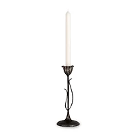 Cast Iron Flower Taper Candle Holder 10 in.