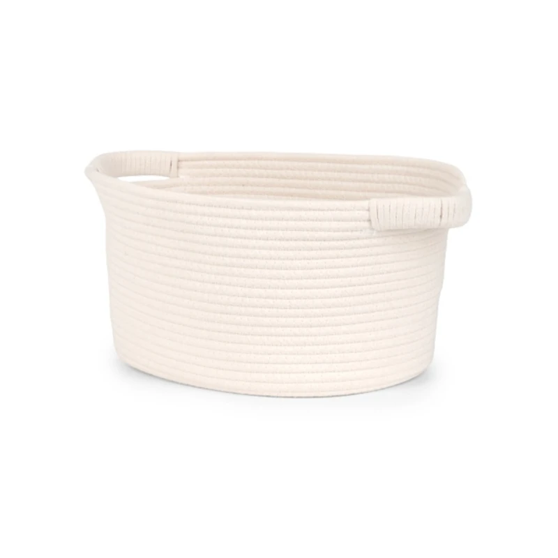 Small White Rope Storage Bin