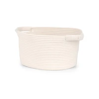 Small White Rope Storage Bin