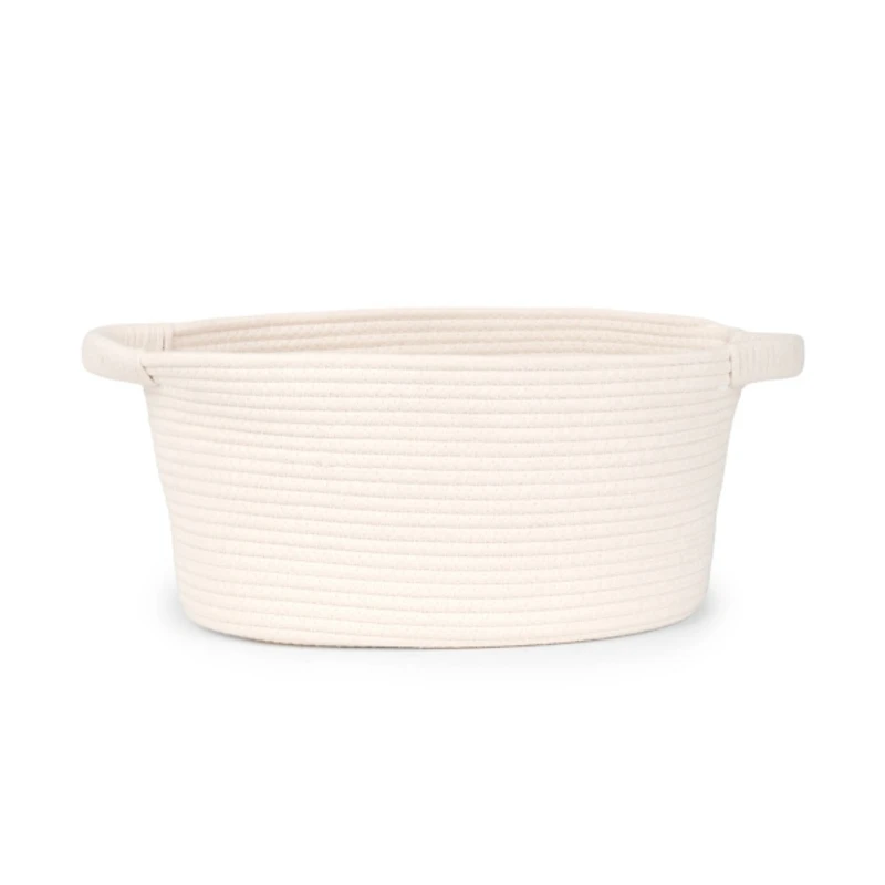 Small White Rope Storage Bin