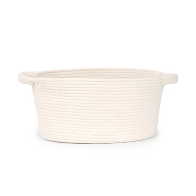 Small White Rope Storage Bin