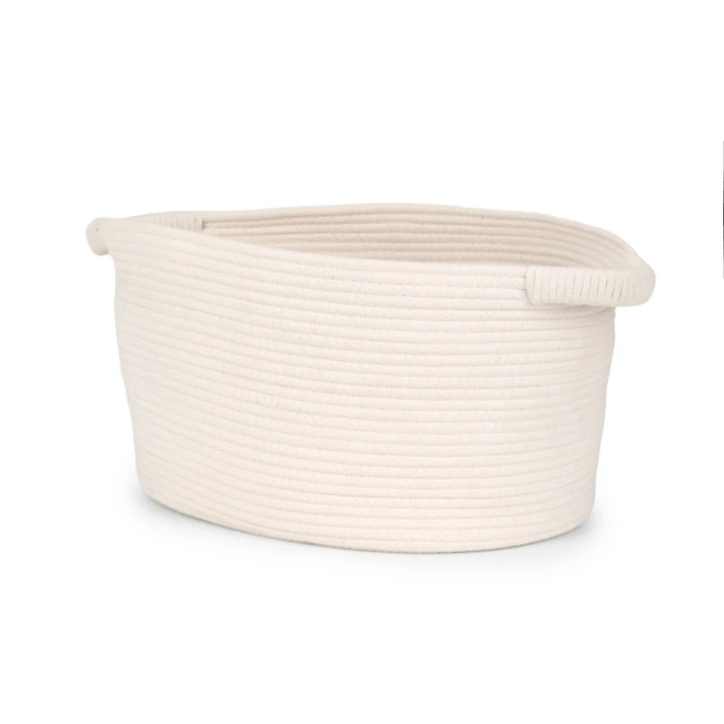 Large White Rope Storage Bin
