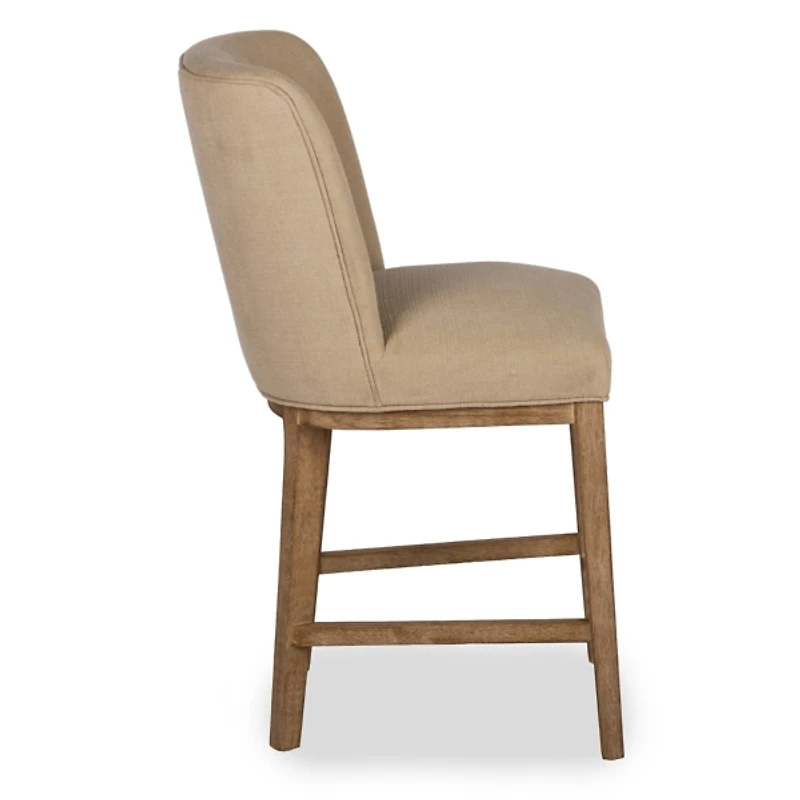 Capri Oatmeal Upholstered Counter Stool