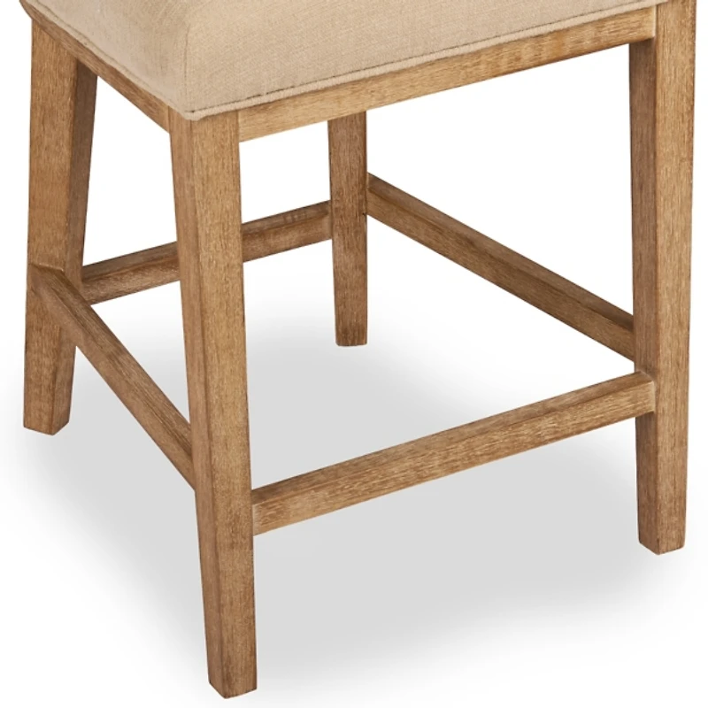 Capri Oatmeal Upholstered Counter Stool