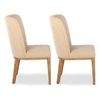 Capri Oatmeal Upholstered Dining Chairs, Set of 2