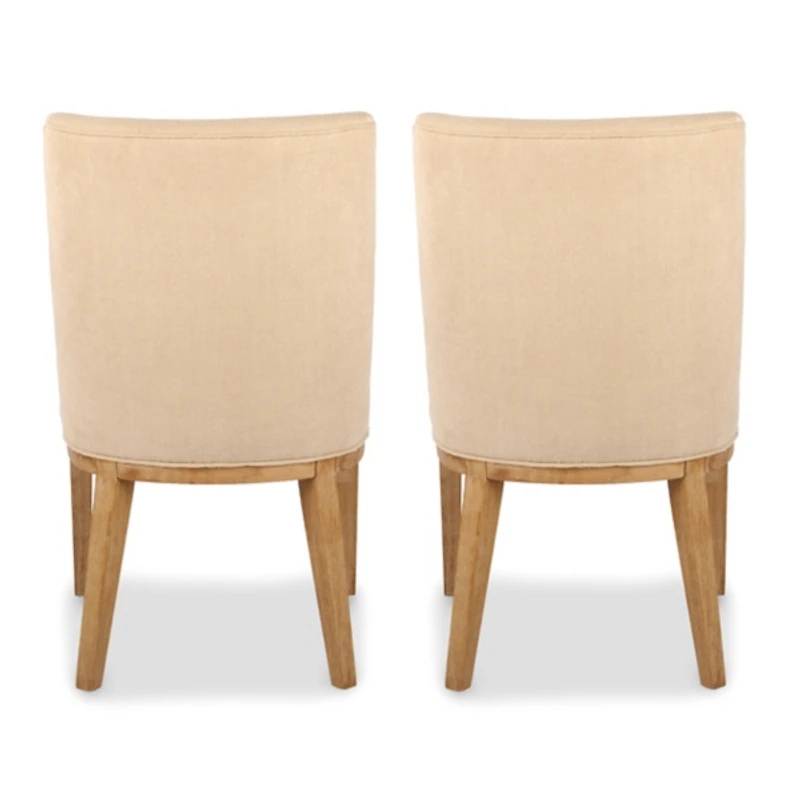 Capri Oatmeal Upholstered Dining Chairs, Set of 2