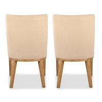 Capri Oatmeal Upholstered Dining Chairs, Set of 2