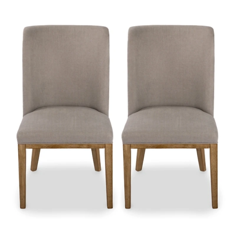 Capri Gray Upholstered Dining Chairs, Set of 2