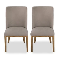 Capri Gray Upholstered Dining Chairs, Set of 2