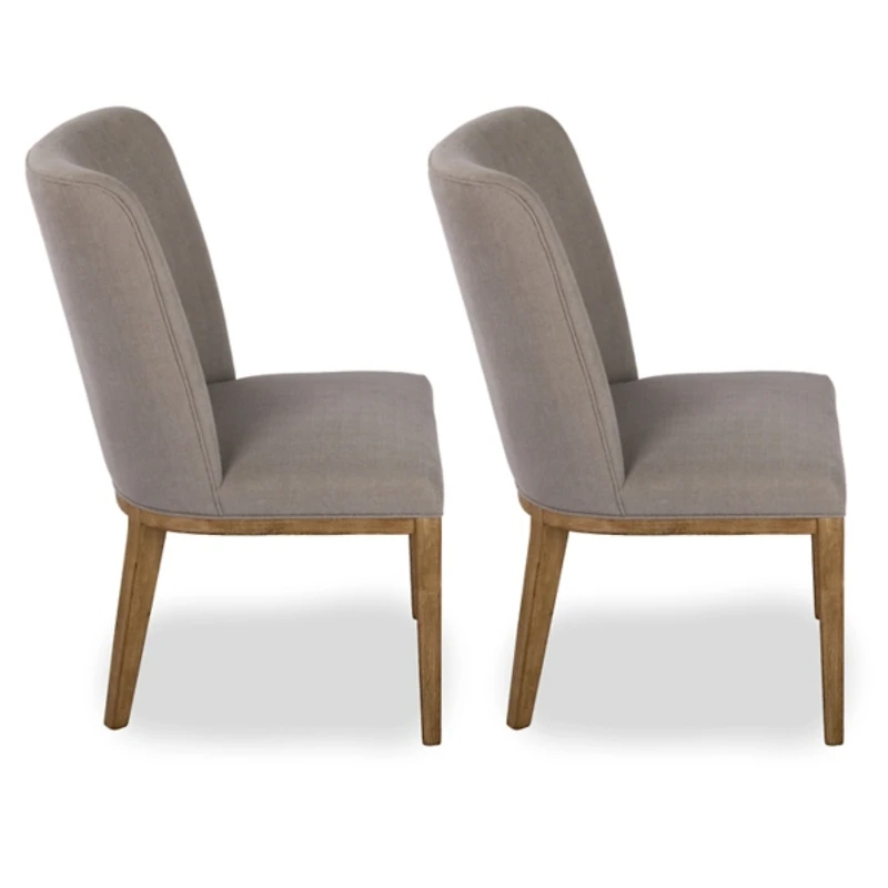 Capri Gray Upholstered Dining Chairs, Set of 2