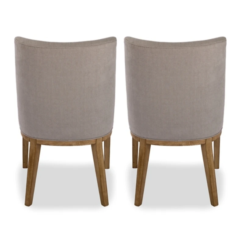 Capri Gray Upholstered Dining Chairs, Set of 2