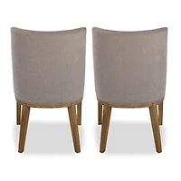 Capri Gray Upholstered Dining Chairs, Set of 2