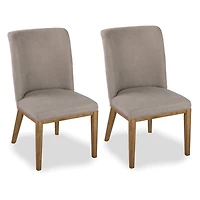 Capri Gray Upholstered Dining Chairs, Set of 2