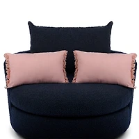 Blush Fringe Lumbar Pillows, Set of 2