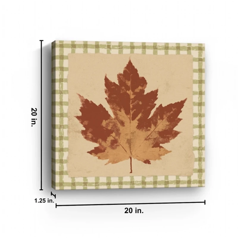 Orange Maple Leaf Canvas Art Print