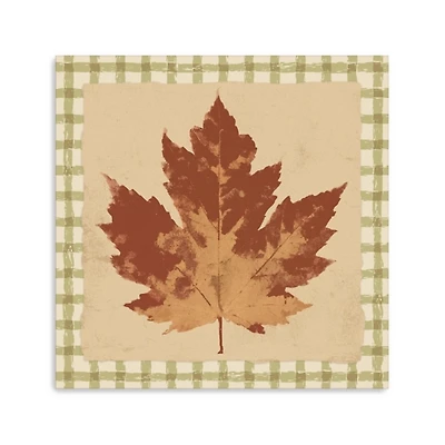 Orange Maple Leaf Canvas Art Print