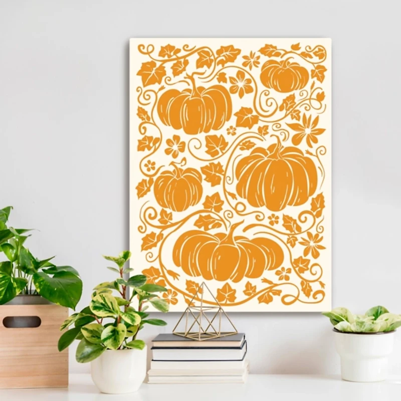 Pumpkin Garden I Canvas Art Print