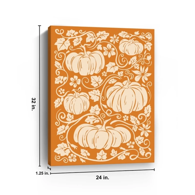 Pumpkin Garden II Canvas Art Print, 24x32