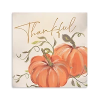 Thankful Pumpkins Harvest Canvas Art Print