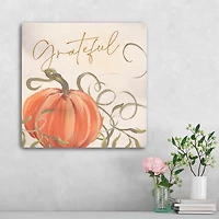 Grateful Pumpkins Harvest Canvas Art Print