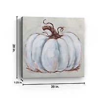 Pumpkin Close Up Harvest Canvas Art Print