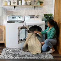 Beige Kenya Washable Runner, 2x7