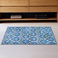Damask Washable Area Rug