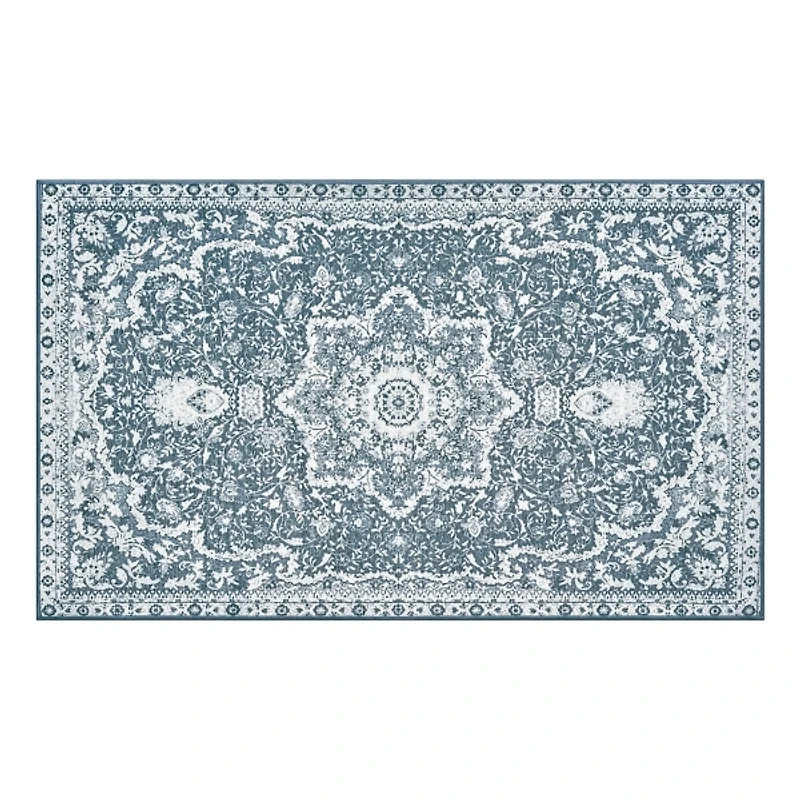 Parviz Blue Washable Area Rug, 3x5