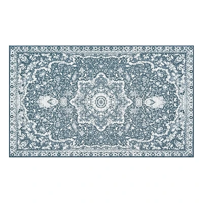 Parviz Blue Washable Area Rug