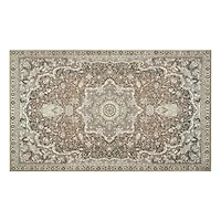 Parviz Brown Washable Area Rug