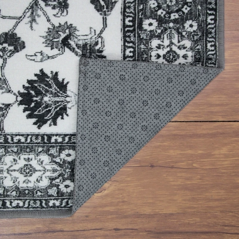 Gray Ramage Washable Runner, 2x7