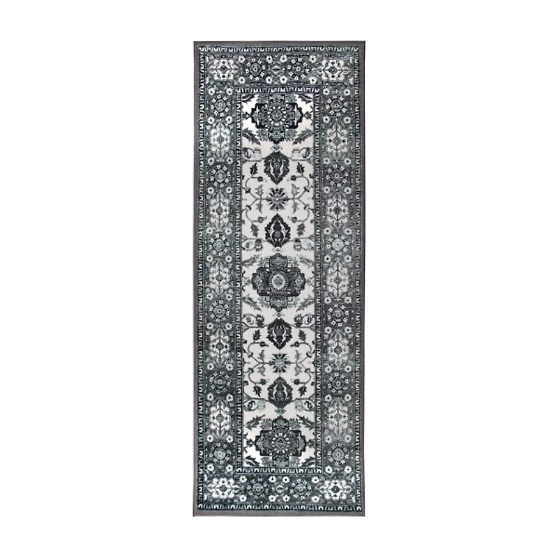 Gray Ramage Washable Runner, 2x7