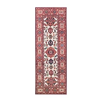 Maroon Ramage Washable Runner, 2x7