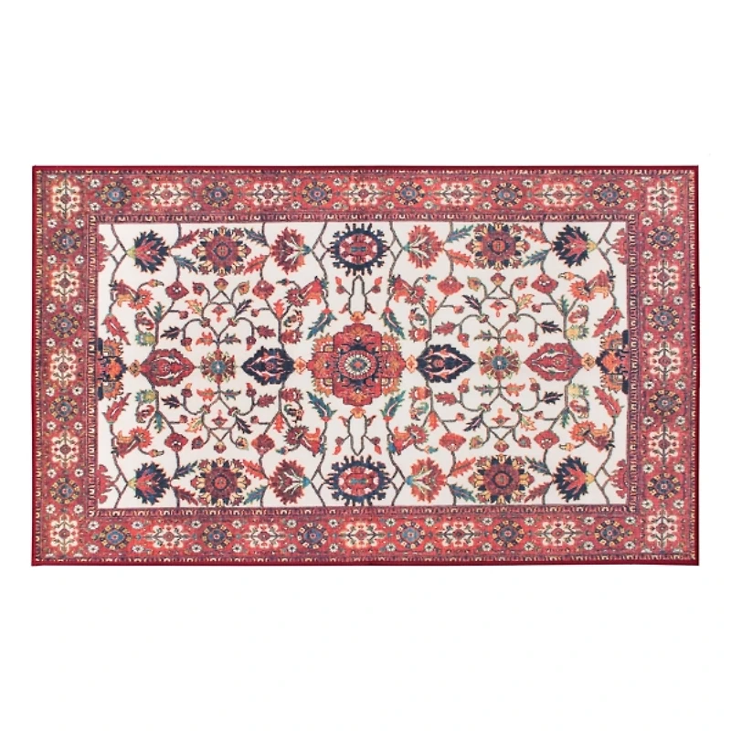 Maroon Ramage Washable Area Rug, 3x5