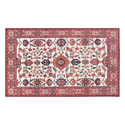 Maroon Ramage Washable Area Rug