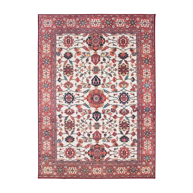 Maroon Ramage Washable Area Rug, 5x7