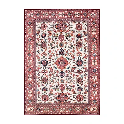 Maroon Ramage Washable Area Rug, 5x7