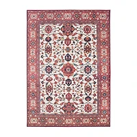 Maroon Ramage Washable Area Rug, 5x7