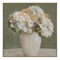 Green Moody Florals Framed Canvas Art Print