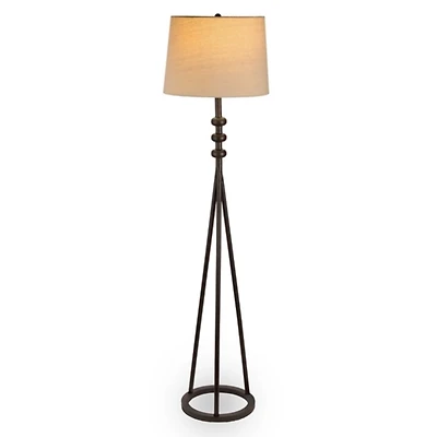 Dark Bronze Iron Tripod Floor Lamp