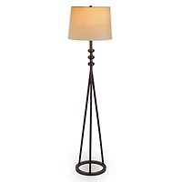 Dark Bronze Iron Tripod Floor Lamp