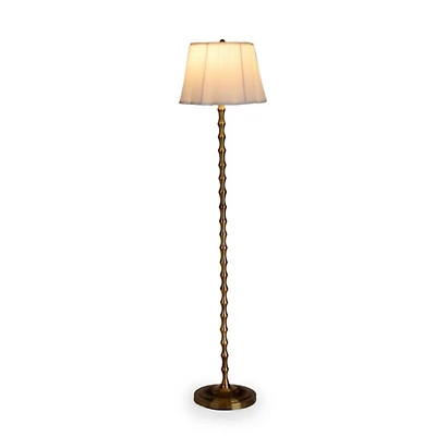 Gold Metal Bamboo Floor Lamp