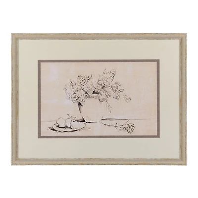 Petals & Pears Still Life Framed Art Print