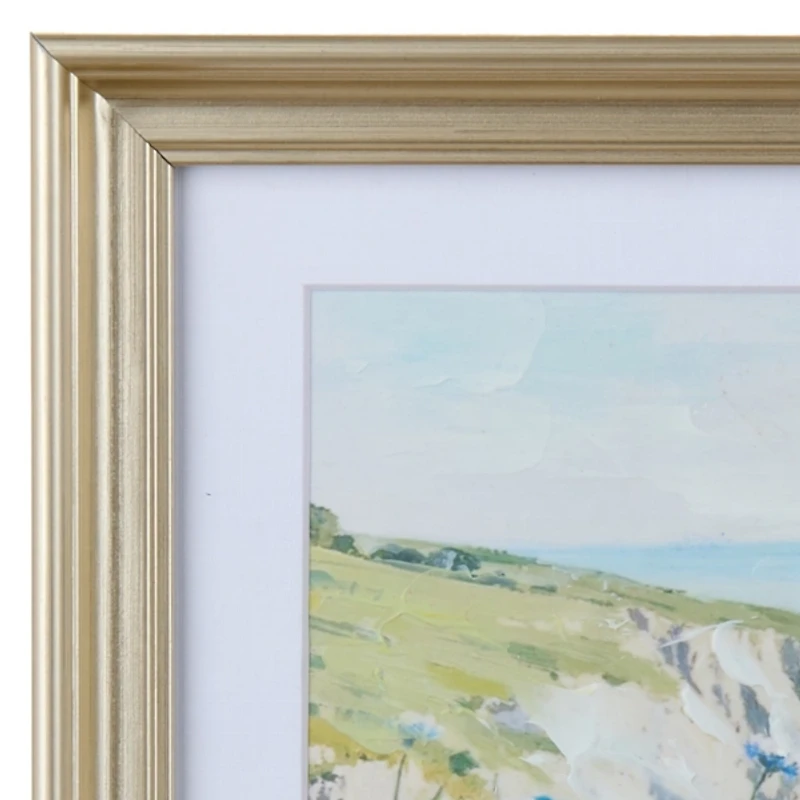 Seaside Blooms Framed Art Print