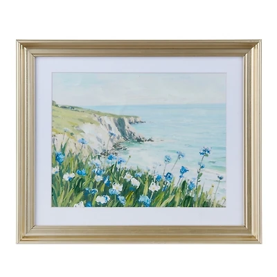 Seaside Blooms Framed Art Print