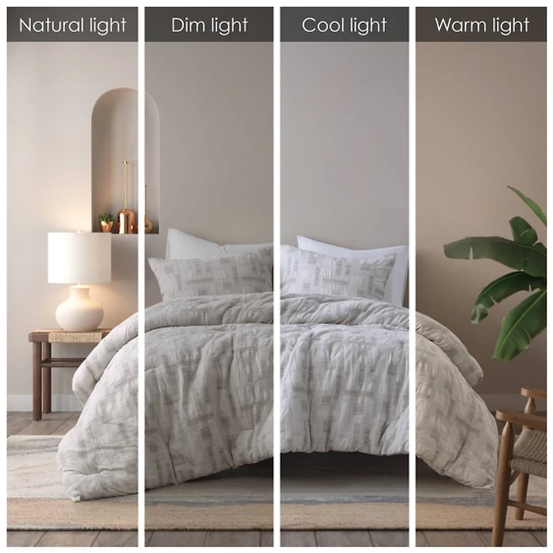 Ink + Ivy Gray Patchwork 3-pc. Queen Comforter Set