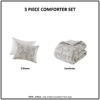 Ink + Ivy Gray Patchwork 3-pc. Queen Comforter Set